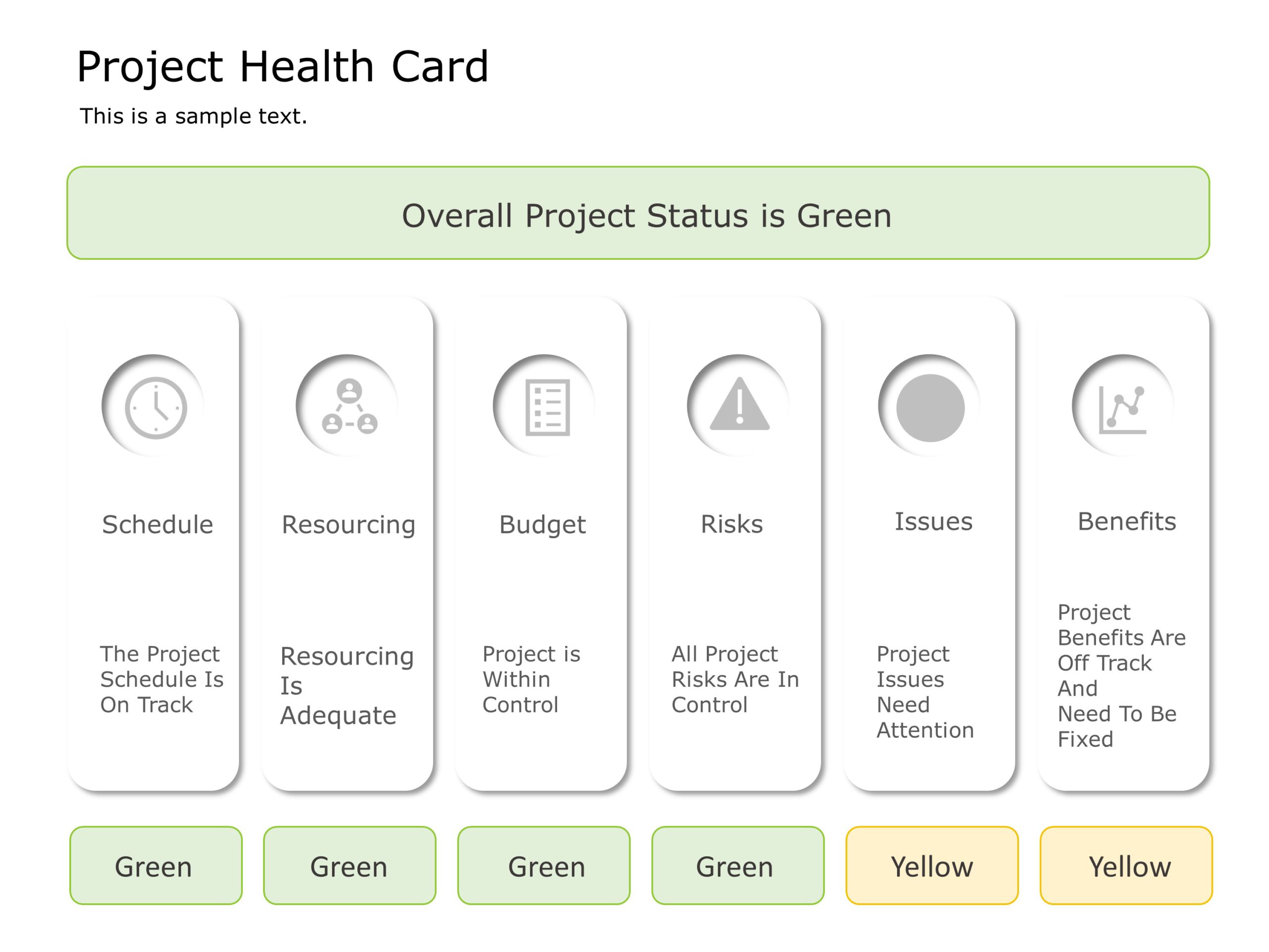 Project Report Card PowerPoint Template