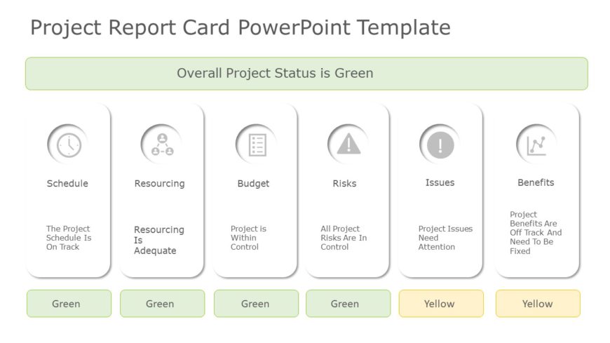 Project Report Card PowerPoint Template