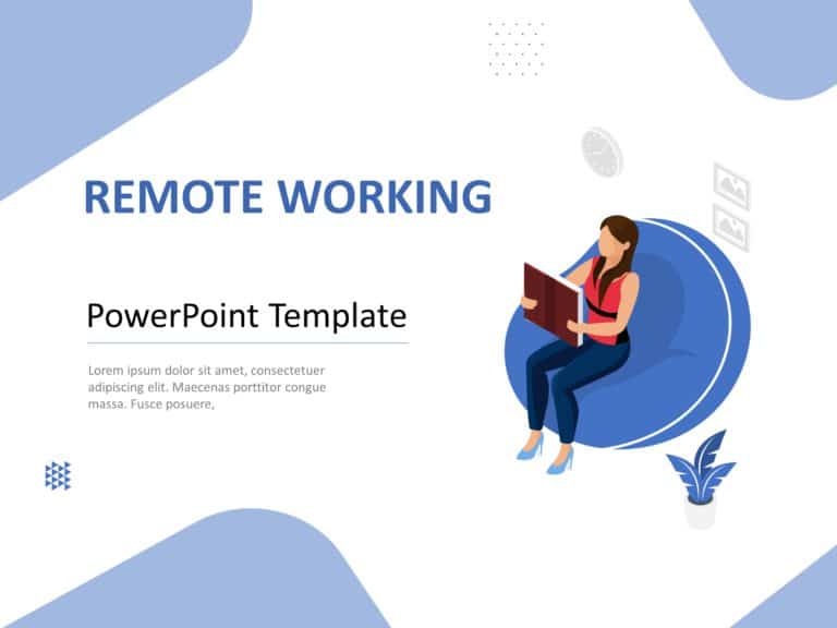 Remote Working Isometric PowerPoint Template & Google Slides Theme