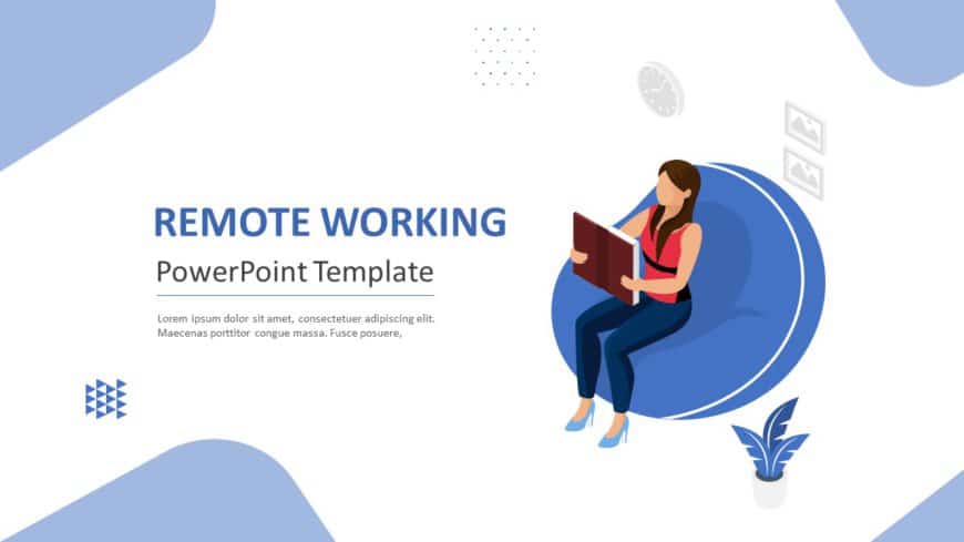 Remote Working Isometric PowerPoint Template
