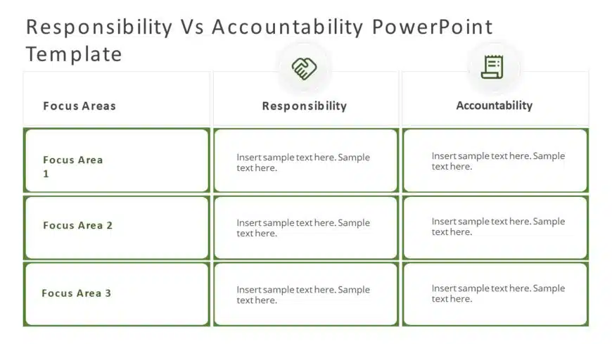 Responsibility Vs Accountability PowerPoint Template