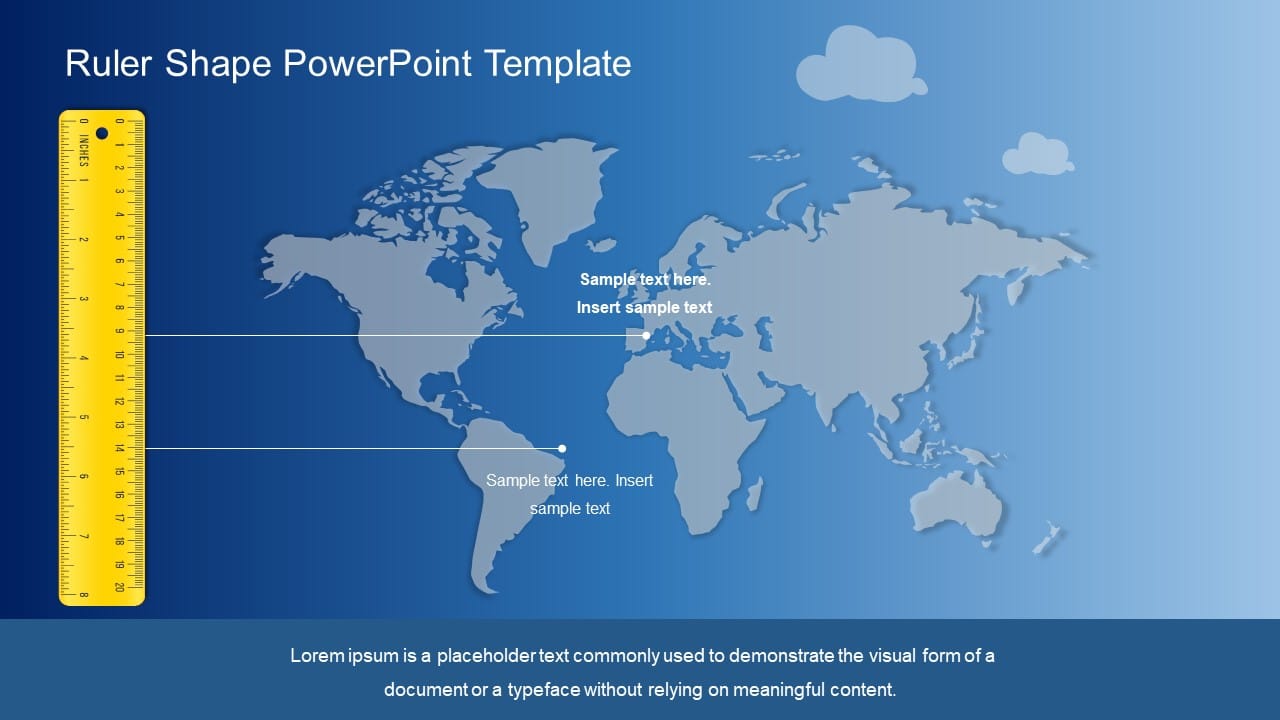 Ruler Shape PowerPoint Template & Google Slides Theme