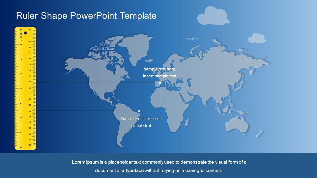 Powerpoint Background Images Like Ruler Ruler Shape PowerPoint Template