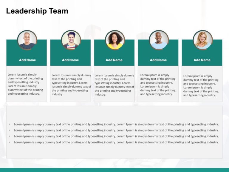 Senior Leadership Team PowerPoint Template & Google Slides Theme