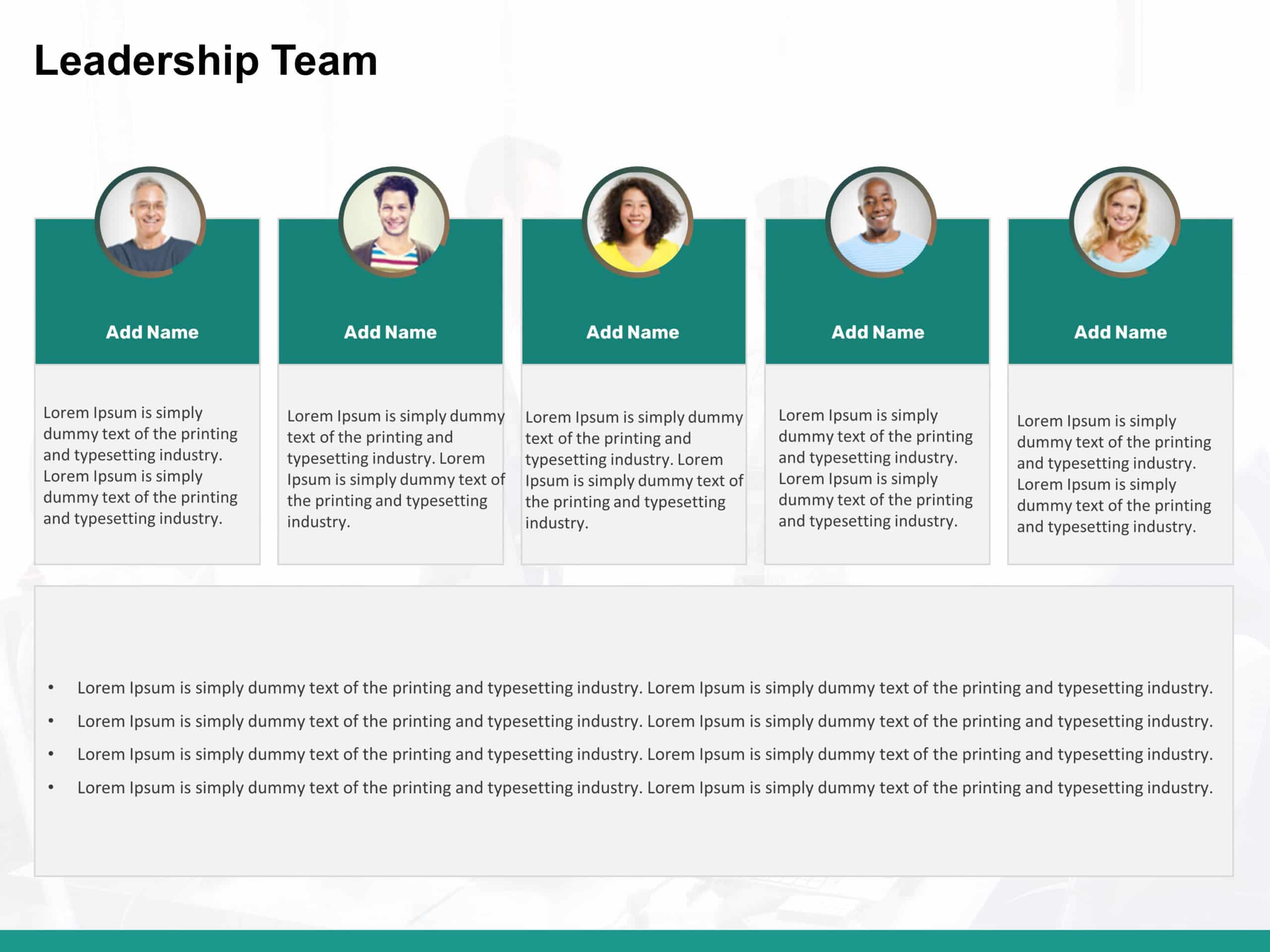 Senior Leadership Team PowerPoint Template
