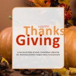 Thanksgiving Invitation Card PowerPoint Tempate & Google Slides Theme