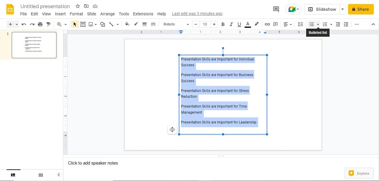 Learn How To Add Bullet Points In Google Slides Google Slides Tutorial   5 