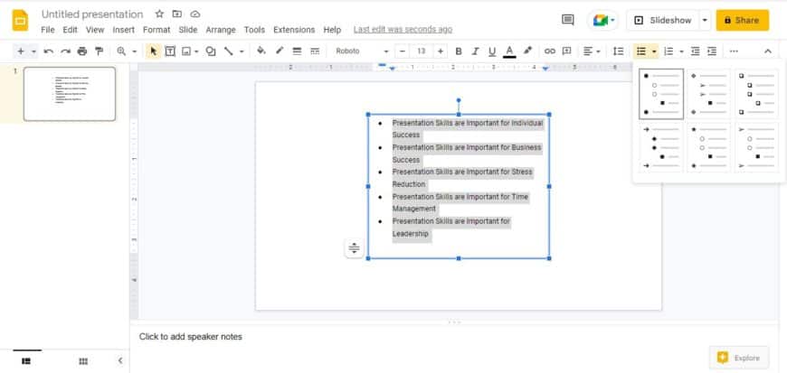 Learn How To Add Bullet Points In Google Slides | Google Slides Tutorial