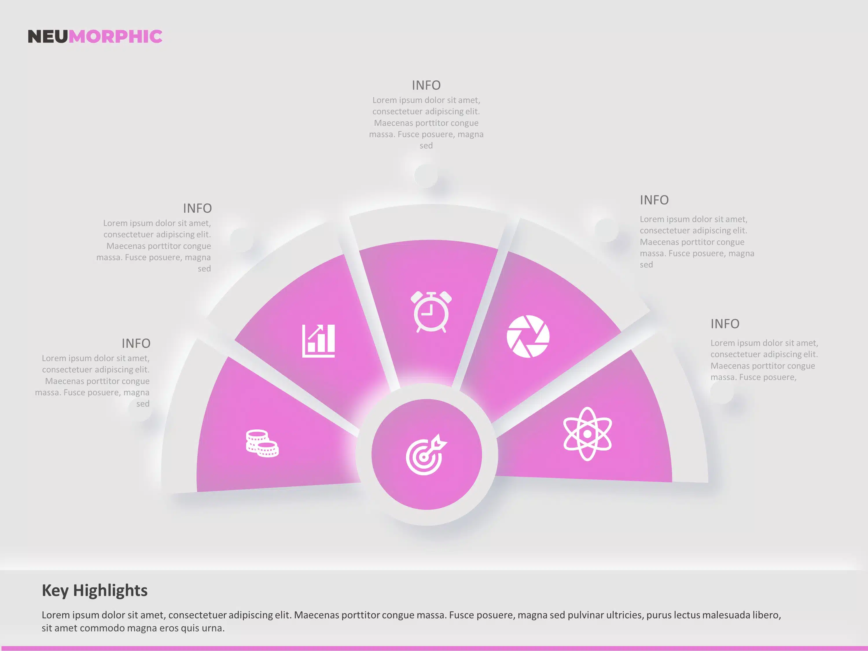 Animated 5 Steps Infographic Powerpoint Template 3578