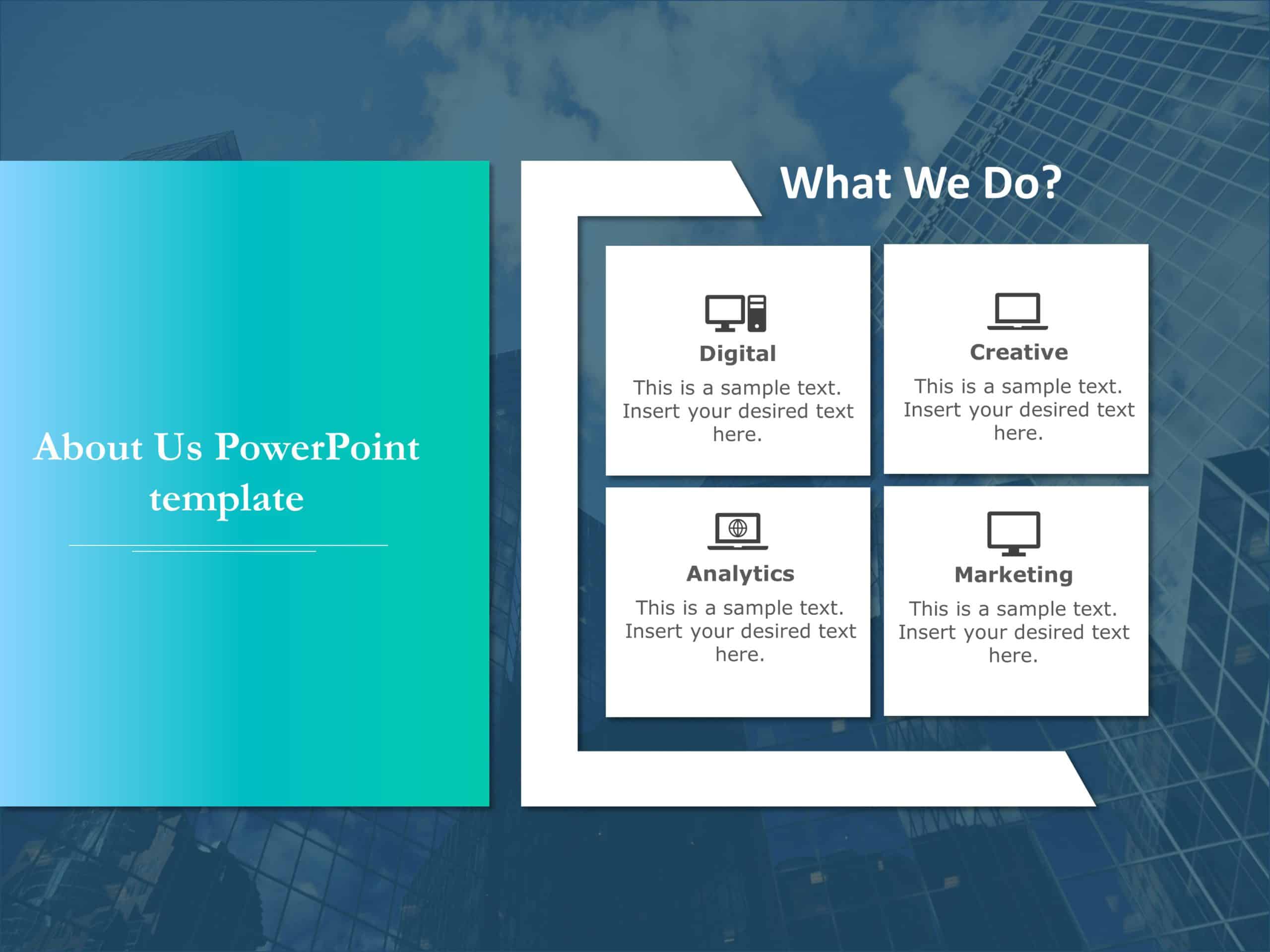 Animated About Us Company PowerPoint Template & Google Slides Theme