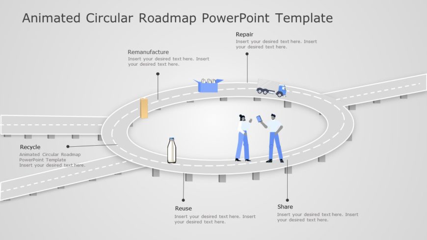 Animated Circular Roadmap PowerPoint Template