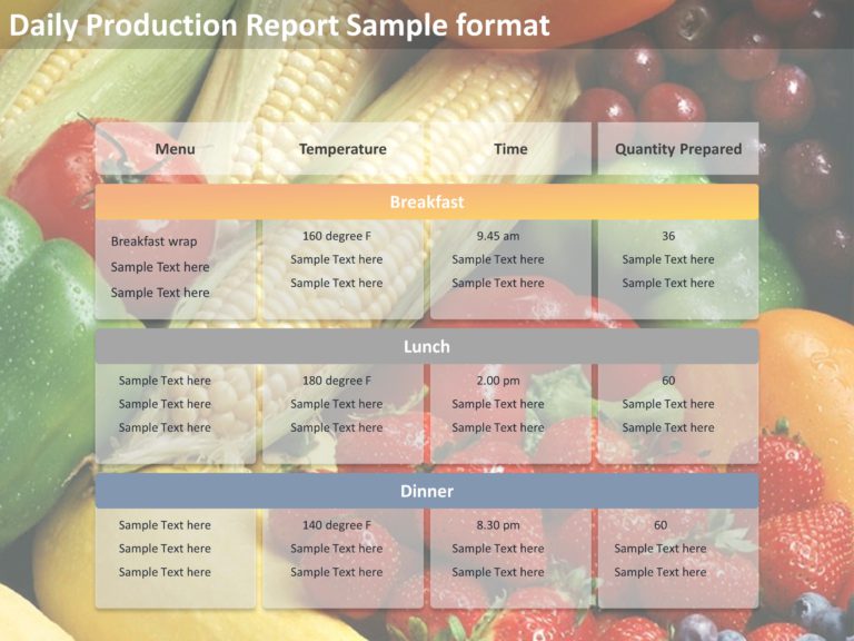 Animated Food PowerPoint Template & Google Slides Theme