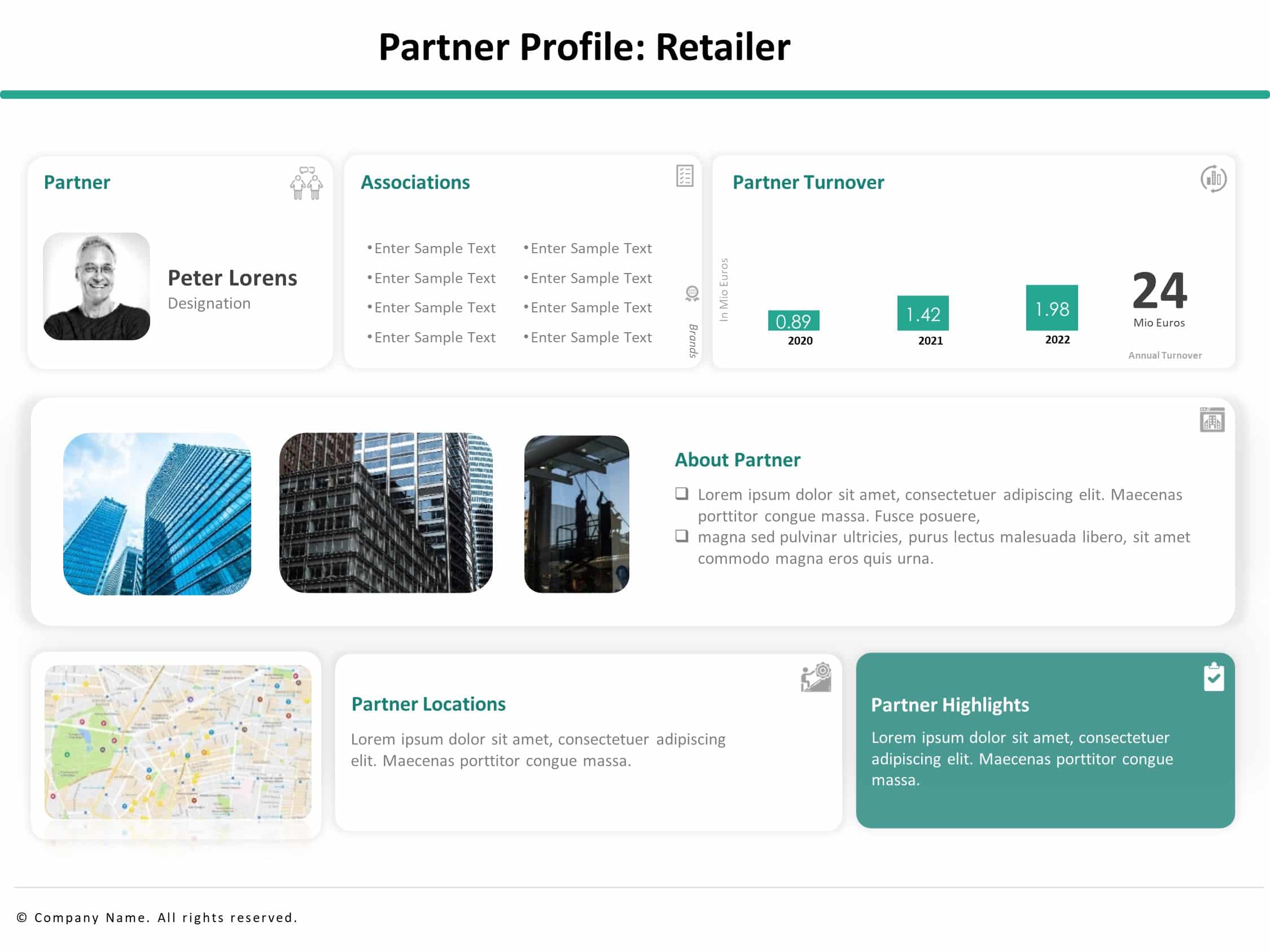 Animated Partner Profile PowerPoint Template & Google Slides Theme