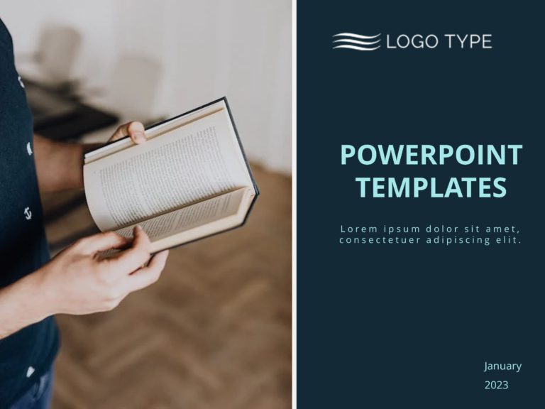 Book Cover Slide PowerPoint Template & Google Slides Theme