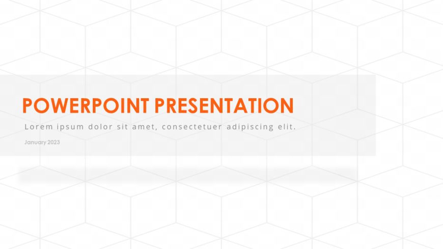 Cube Cover Slide PowerPoint Template