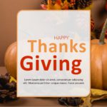 Thanksgiving Invitation Card PowerPoint Tempate & Google Slides Theme