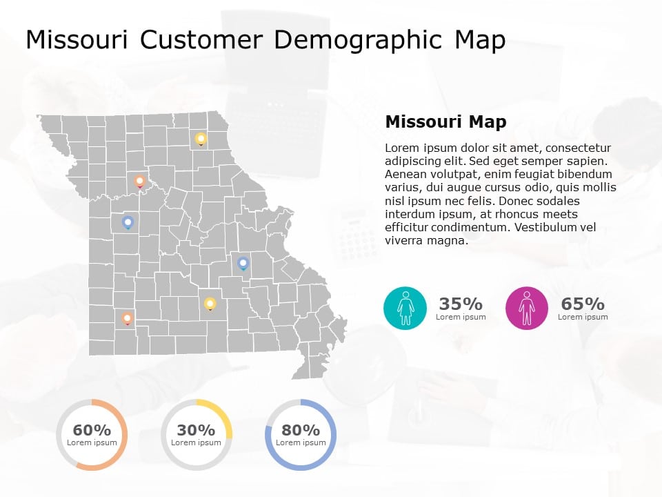 Missouri Map 6 PowerPoint Template & Google Slides Theme