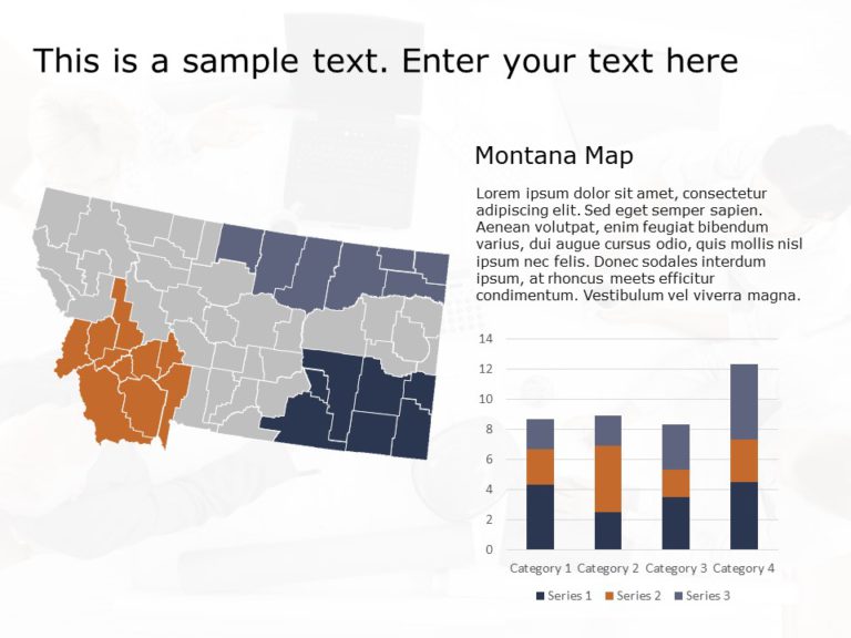 Montana Map 1 PowerPoint Template