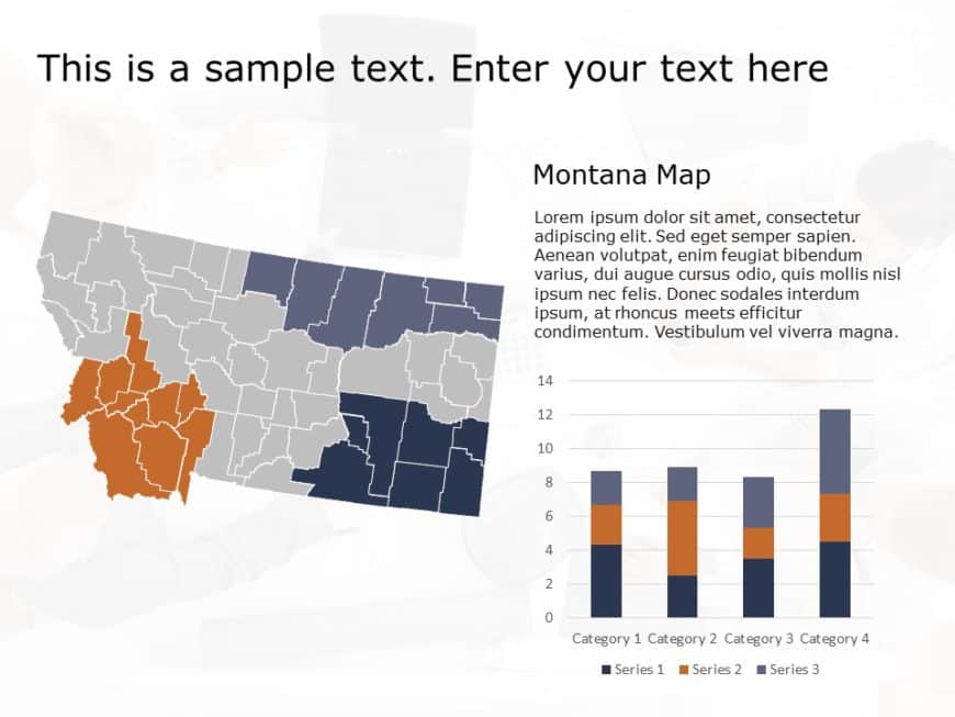 Montana Map 1 PowerPoint Template