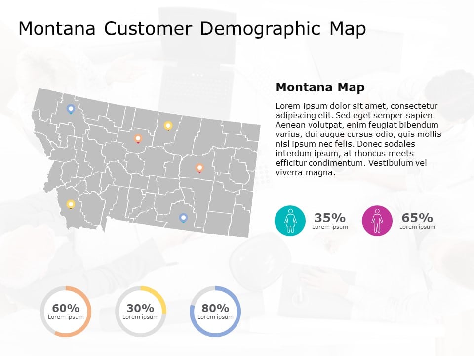 Montana Map 6 PowerPoint Template & Google Slides Theme