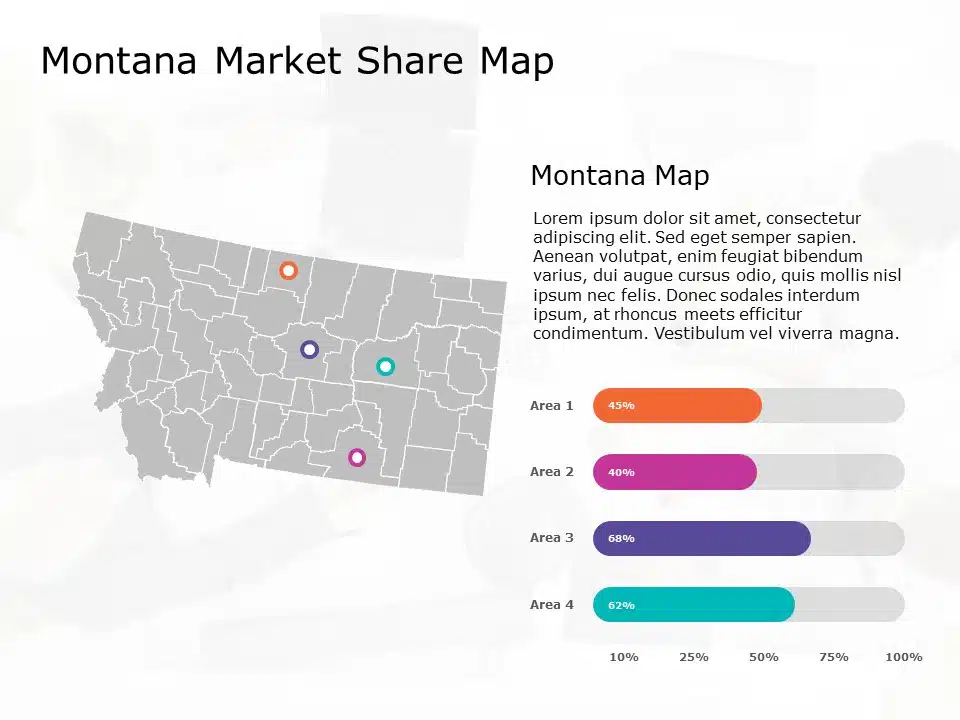 Montana Map 7 PowerPoint Template & Google Slides Theme