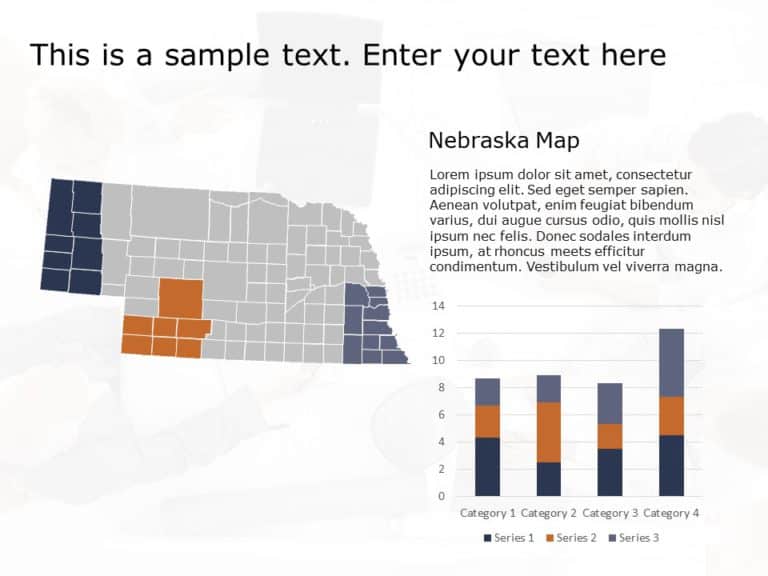 Nebraska Map 1 PowerPoint Template & Google Slides Theme