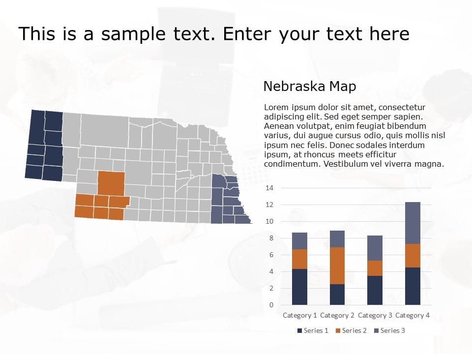 Nebraska Map 1 PowerPoint Template