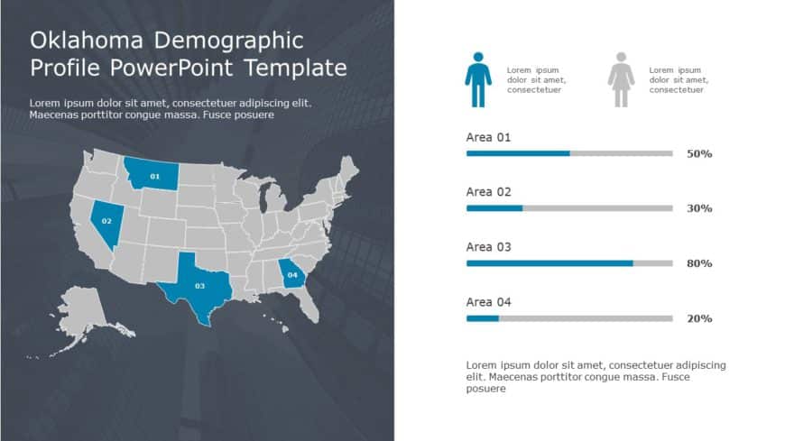 Oklahoma Demographic Profile 9 PowerPoint Template