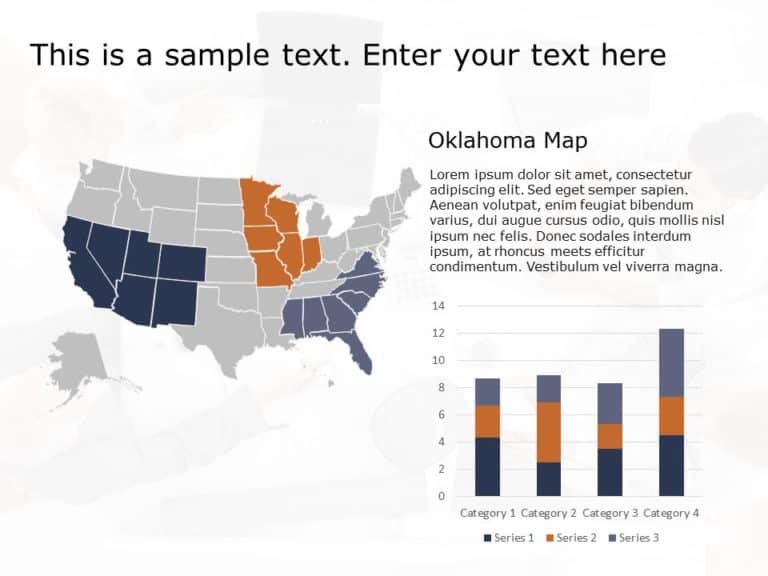 Oklahoma Map 1 PowerPoint Template