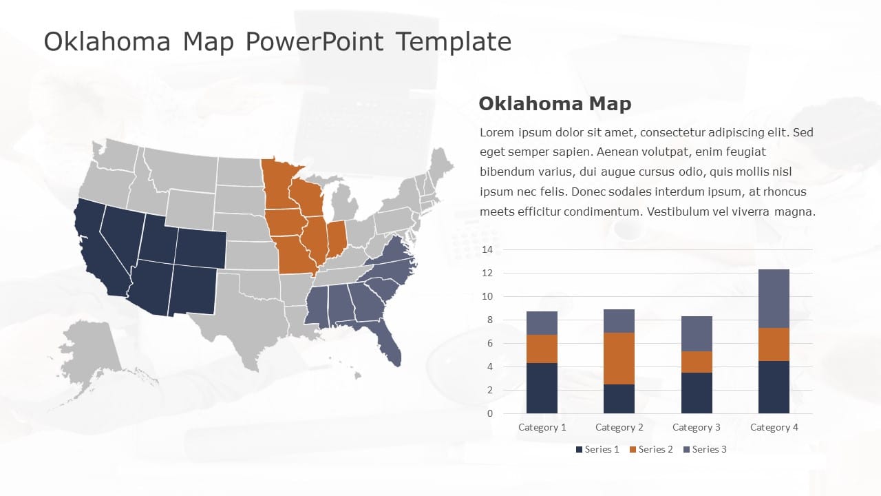 Oklahoma Map 1 PowerPoint Template & Google Slides Theme