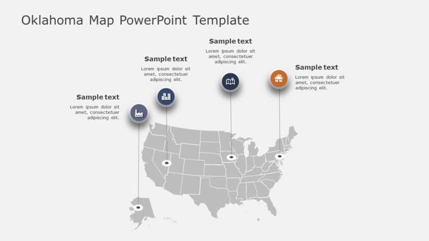 Oklahoma Map 2PowerPoint Template