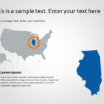 Oregon Map 3 PowerPoint Template