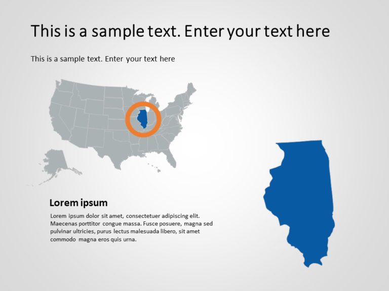 Oklahoma Map 3 PowerPoint Template