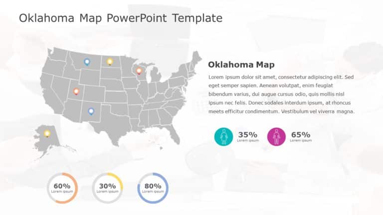 Oklahoma Map 6 PowerPoint Template & Google Slides Theme