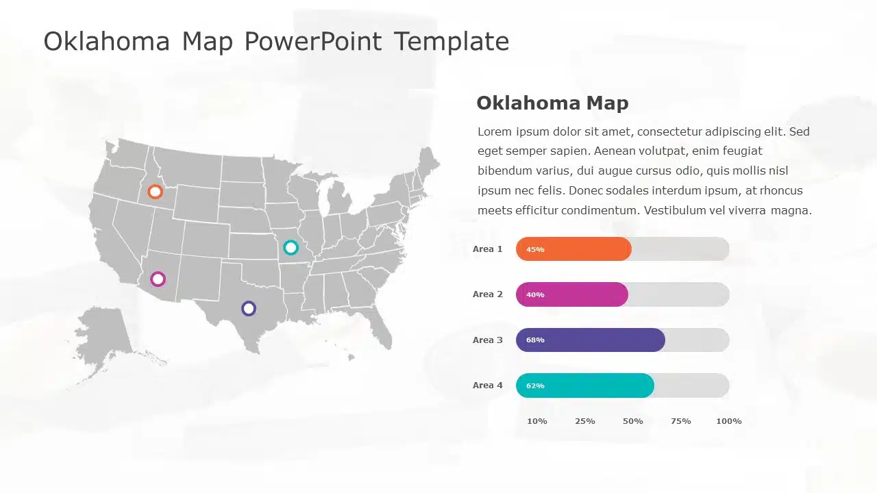 Oklahoma Map 7 PowerPoint Template & Google Slides Theme