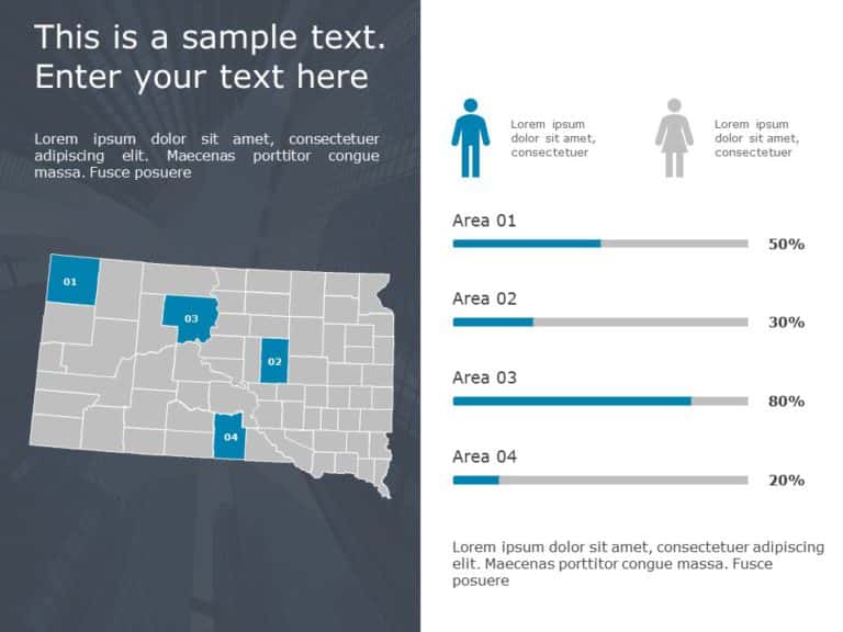 South Dakota Demographic Profile 9 PowerPoint Template