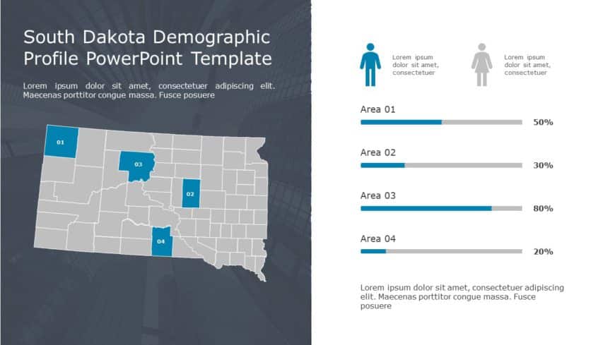 South Dakota Demographic Profile 9 PowerPoint Template