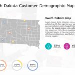South Dakota Map 4 PowerPoint Template
