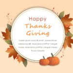Thanksgiving Invitation Card PowerPoint Tempate