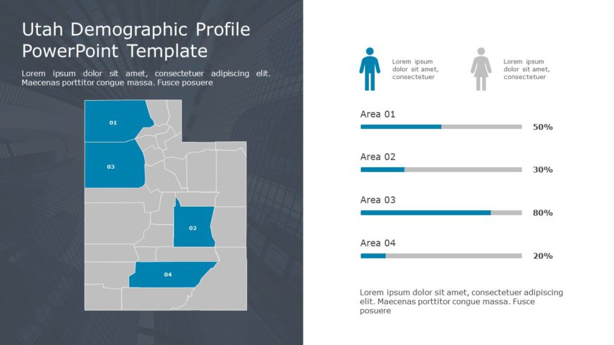 Utah Demographic Profile 9 PowerPoint Template