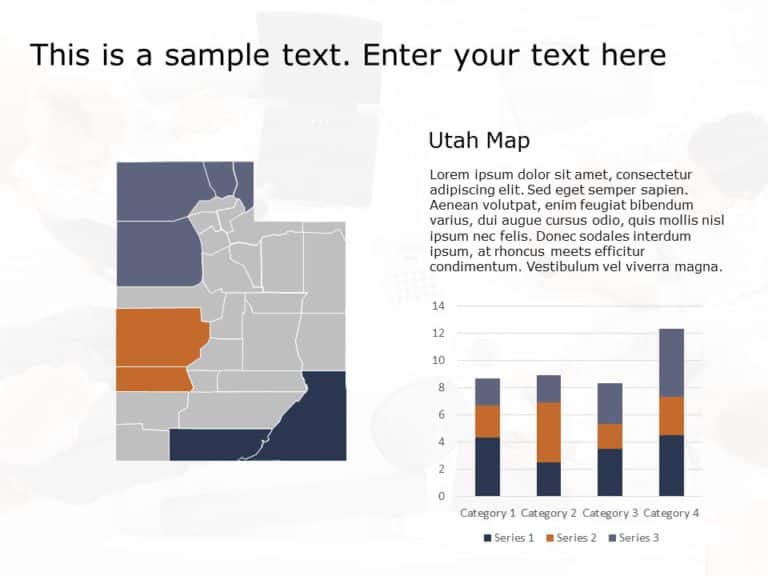 Utah Map 1 PowerPoint Template