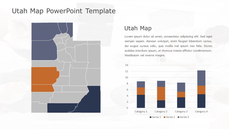 Utah Map 1 PowerPoint Template