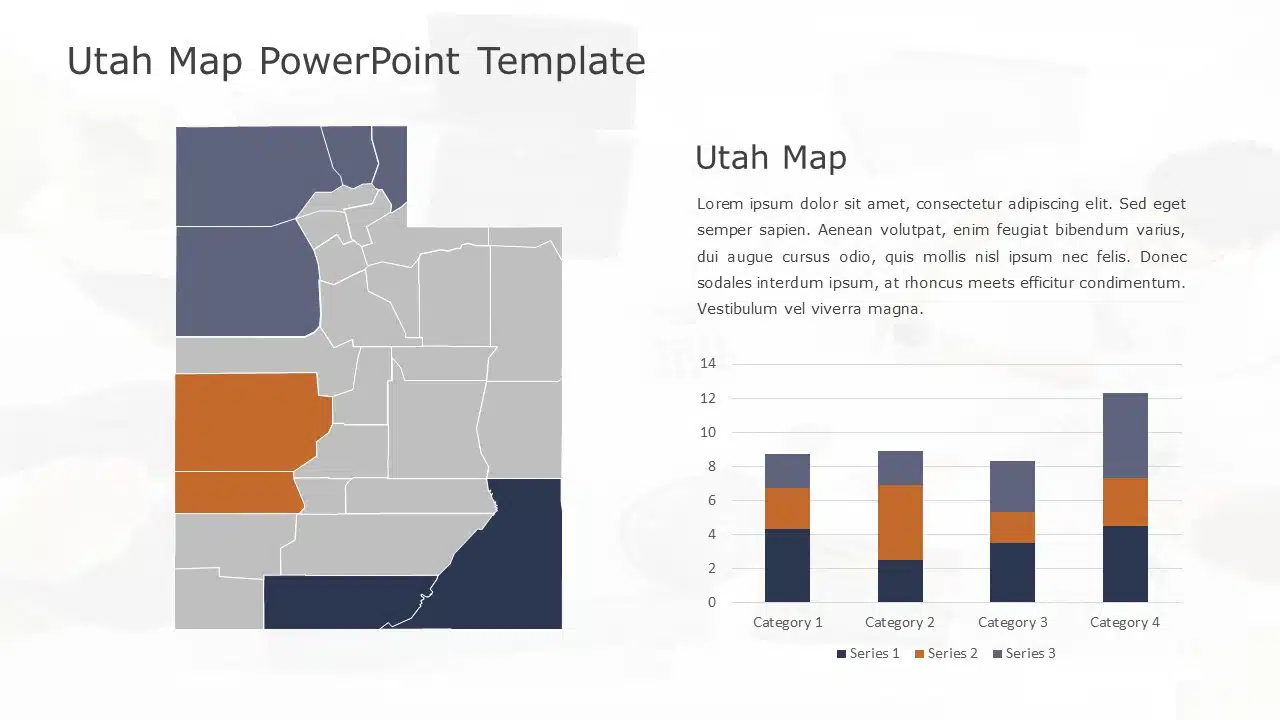 Utah Map 1 PowerPoint Template & Google Slides Theme