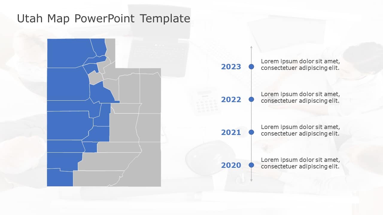 Utah Map 5 PowerPoint Template & Google Slides Theme