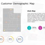 Utah Map 6 PowerPoint Template