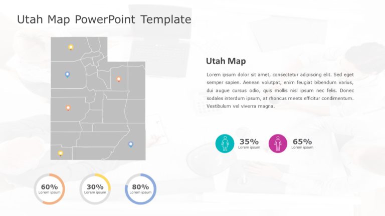 Utah Map 6 PowerPoint Template & Google Slides Theme