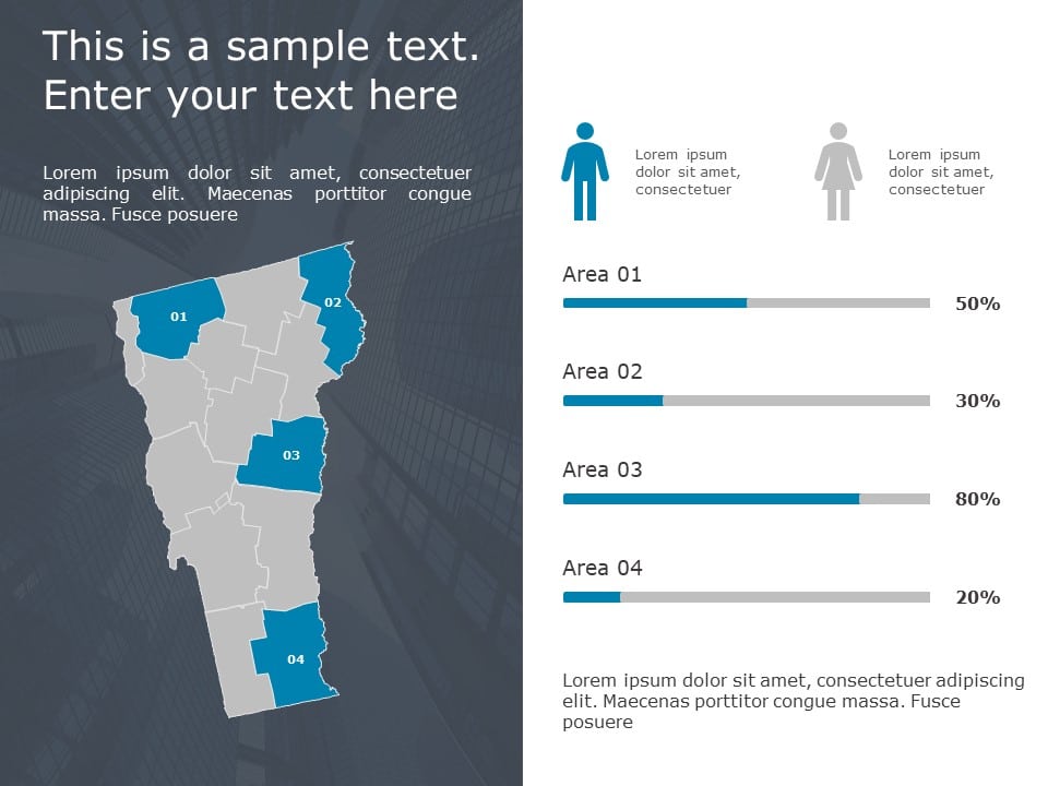 Vermont Demographic Profile 9 PowerPoint Template