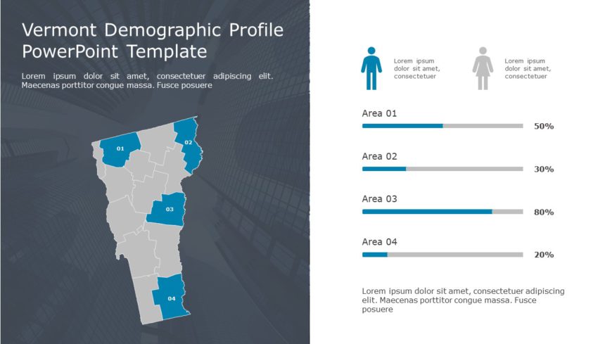 Vermont Demographic Profile 9 PowerPoint Template