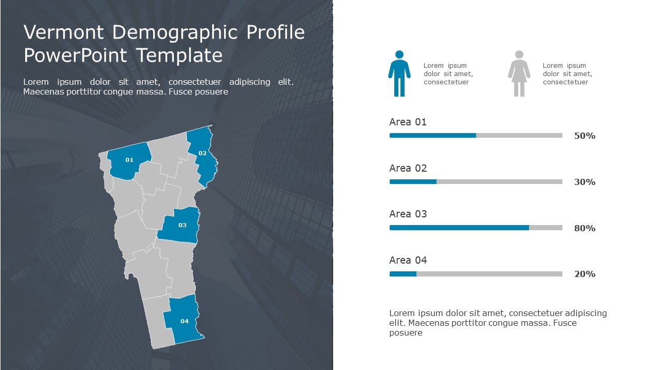 Vermont Demographic Profile 9 PowerPoint Template & Google Slides Theme