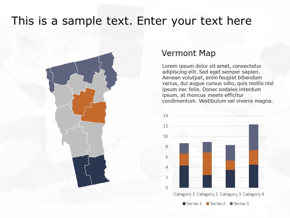 Vermont Map 1 PowerPoint Template